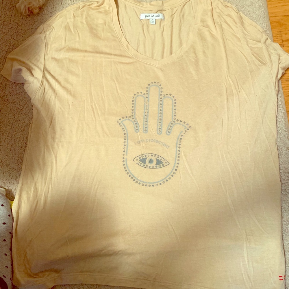 Peace love world hamsa oversized t-shirt